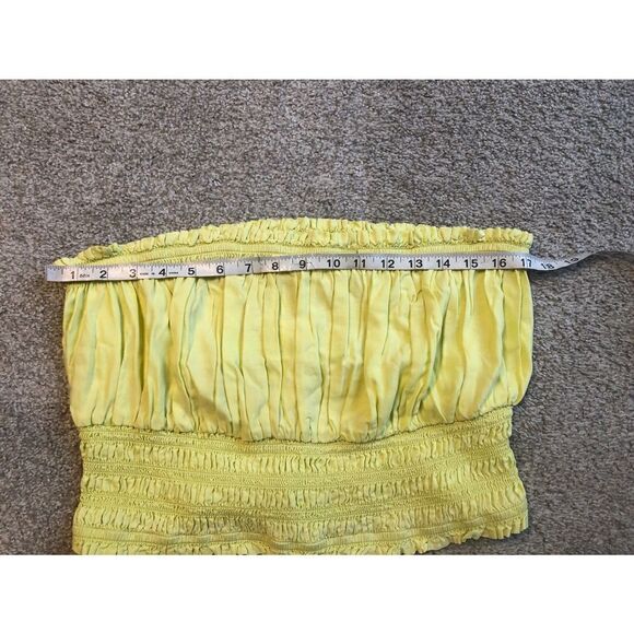 Brand New Anthropologie Pilcro Ruffled Tube Top in Lime XL - Picture 11 of 12
